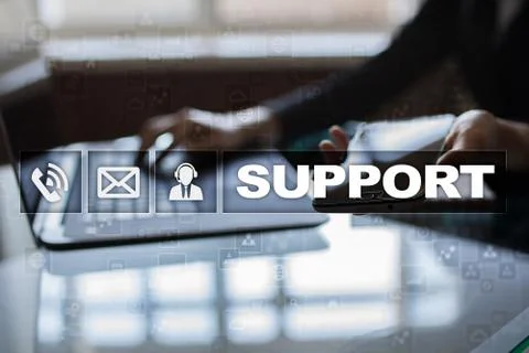 Technical support. Customer help. Business and technology concept. Stockfoto's