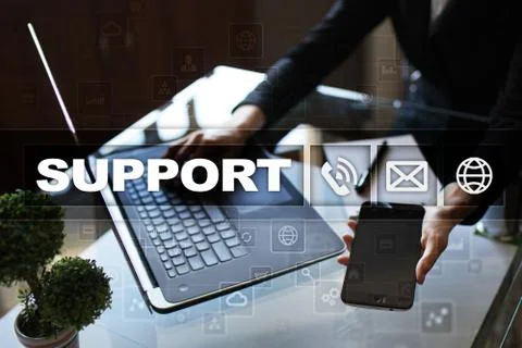 Technical support. Customer help. Business and technology concept. 스톡 사진