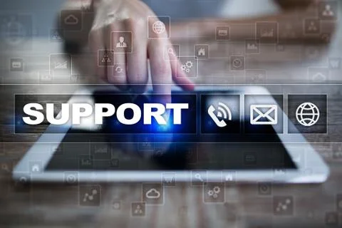 Technical support. Customer help. Business and technology concept. 库存照片