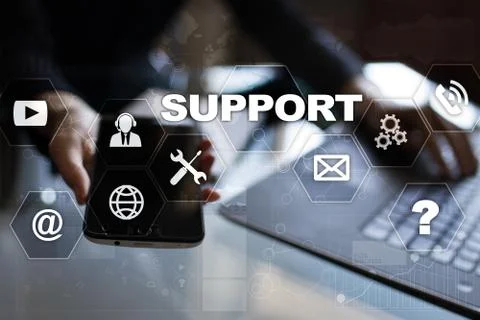 Technical support. Customer help. Business and technology concept. 스톡 사진