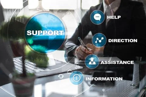 Technical support. Customer help. Business and technology concept. 库存照片