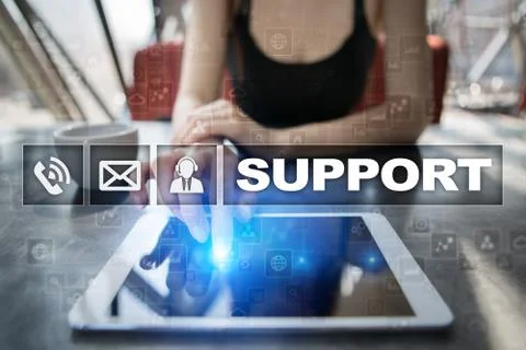 Technical support. Customer help. Business and technology concept. 스톡 사진