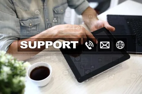 Technical support. Customer help. Business and technology concept. 스톡 사진