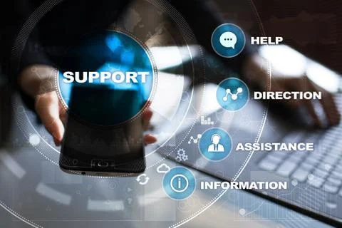 Technical support. Customer help. Business and technology concept. Stock-Fotos
