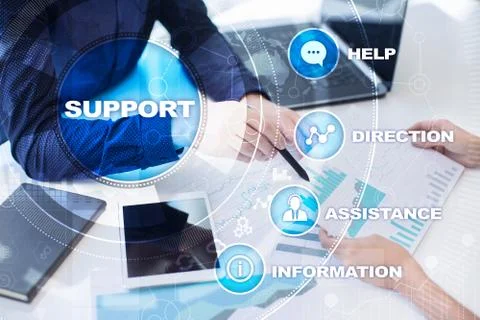 Technical support. Customer help. Business and technology concept. Stock-Fotos