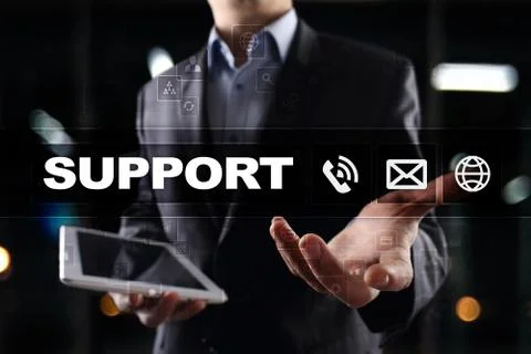 Technical support. Customer help. Business and technology concept. 库存照片