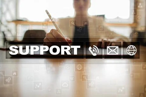 Technical support. Customer help. Business and technology concept. 库存照片
