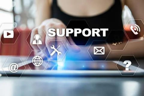 Technical support. Customer help. Business and technology concept. Stock Photos