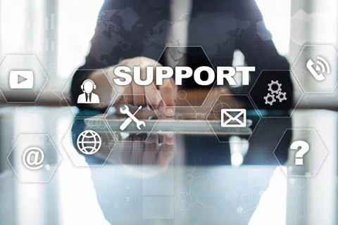 Technical support. Customer help. Business and technology concept. 스톡 사진