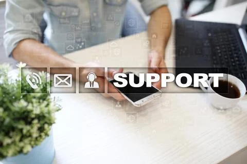 Technical support. Customer help. Business and technology concept. 스톡 사진