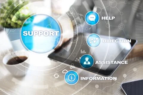 Technical support. Customer help. Business and technology concept. 스톡 사진