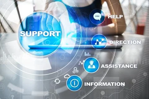 Technical support. Customer help. Business and technology concept. 库存照片