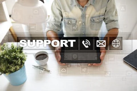 Technical support. Customer help. Business and technology concept. 스톡 사진