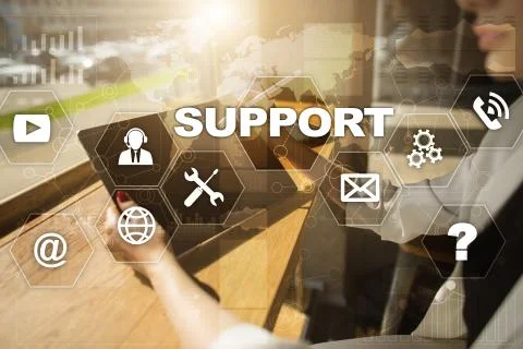 Technical support. Customer help. Business and technology concept. 스톡 사진