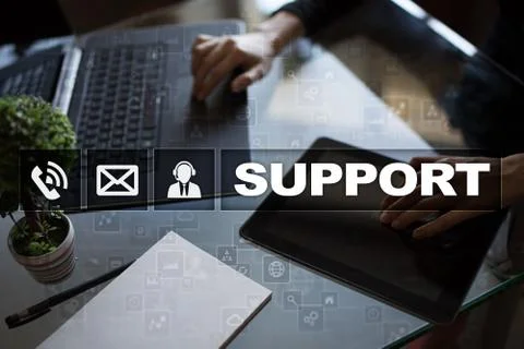 Technical support. Customer help. Business and technology concept. 库存照片