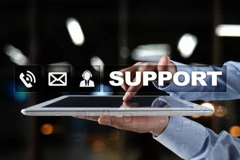 Technical support. Customer help. Business and technology concept. 库存照片