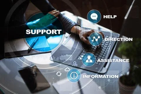 Technical support. Customer help. Business and technology concept. 스톡 사진