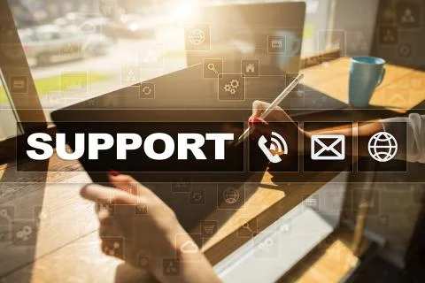 Technical support. Customer help. Business and technology concept. Stockfoto's