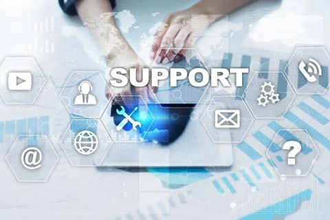 Technical support. Customer help. Business and technology concept. 스톡 사진