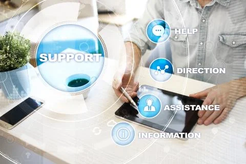 Technical support. Customer help. Business and technology concept. Stock Photos