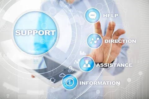 Technical support. Customer help. Business and technology concept. Foto stock