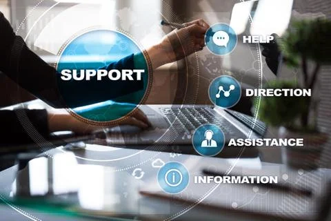 Technical support. Customer help. Business and technology concept. 스톡 사진