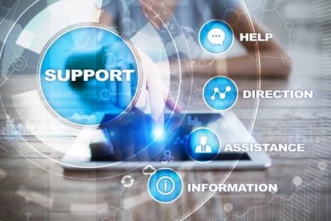 Technical support. Customer help. Business and technology concept. Stockfoto's