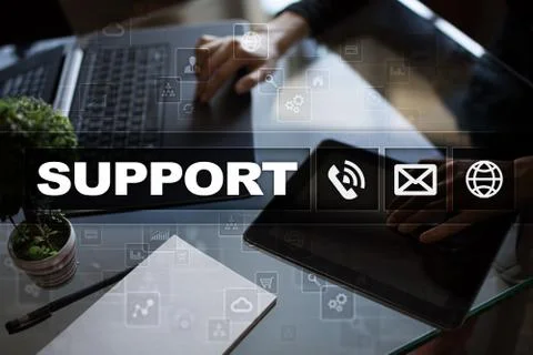 Technical support. Customer help. Business and technology concept. 스톡 사진