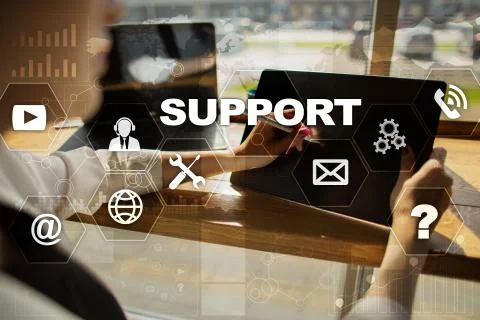 Technical support. Customer help. Business and technology concept. 스톡 사진