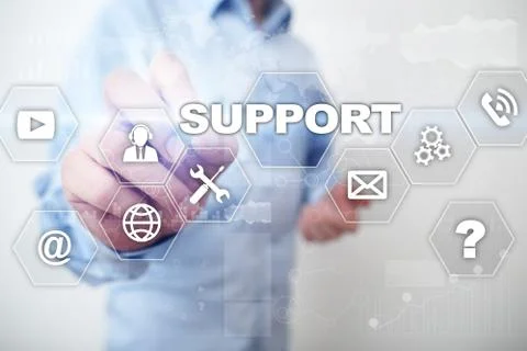 Technical support. Customer help. Business and technology concept. Stock Photos