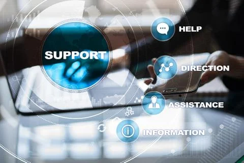Technical support. Customer help. Business and technology concept. 스톡 사진