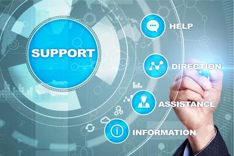 Technical support. Customer help. Business and technology concept. 库存照片