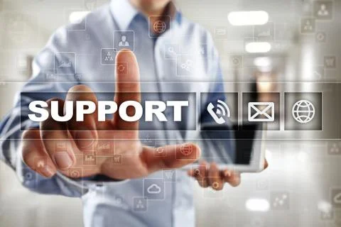 Technical support. Customer help. Business and technology concept. Фото