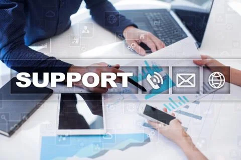 Technical support. Customer help. Business and technology concept. Stock Photos