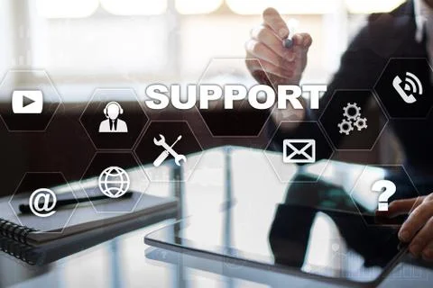 Technical support. Customer help. Business and technology concept. Stockfoto's