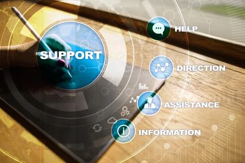 Technical support. Customer help. Business and technology concept. 스톡 사진