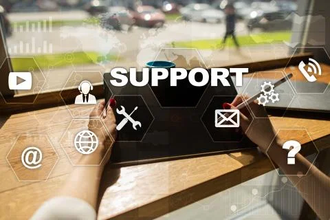 Technical support. Customer help. Business and technology concept. Stock-Fotos
