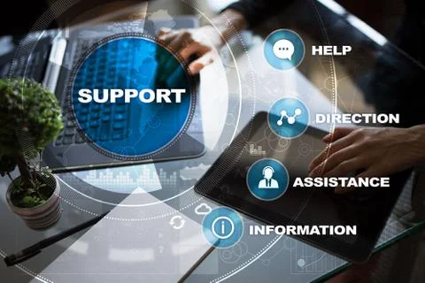 Technical support. Customer help. Business and technology concept. 스톡 사진
