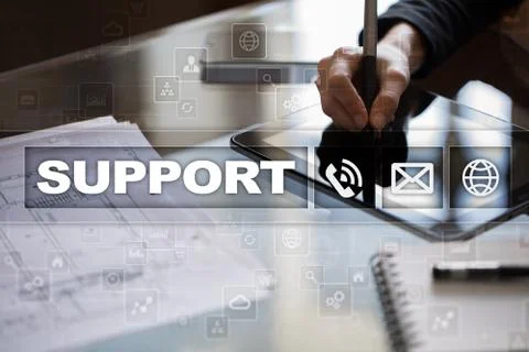 Technical support. Customer help. Business and technology concept. 스톡 사진