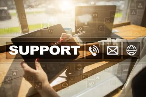 Technical support. Customer help. Business and technology concept. 库存照片