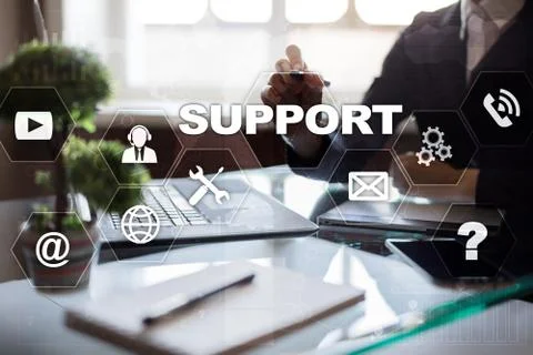 Technical support. Customer help. Business and technology concept. 스톡 사진