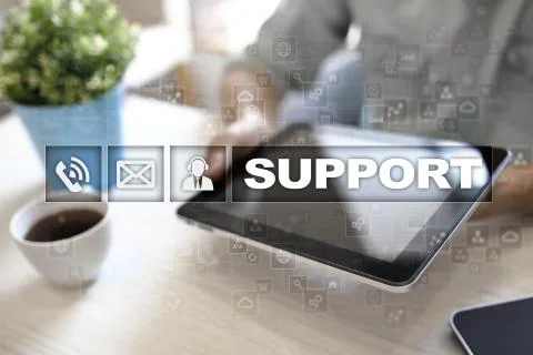 Technical support. Customer help. Business and technology concept. 库存照片