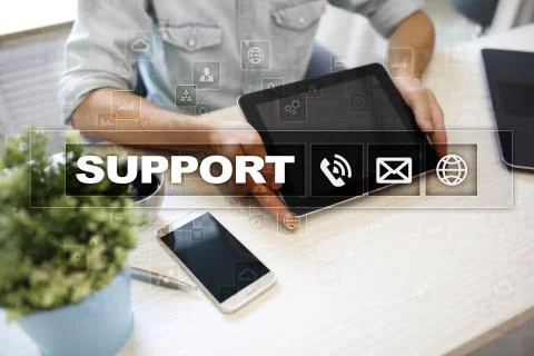 Technical support. Customer help. Business and technology concept. Stock Photos
