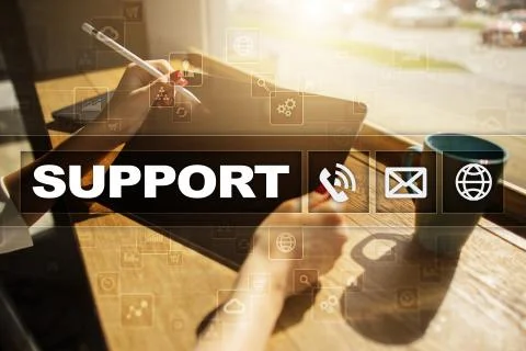 Technical support. Customer help. Business and technology concept. 스톡 사진
