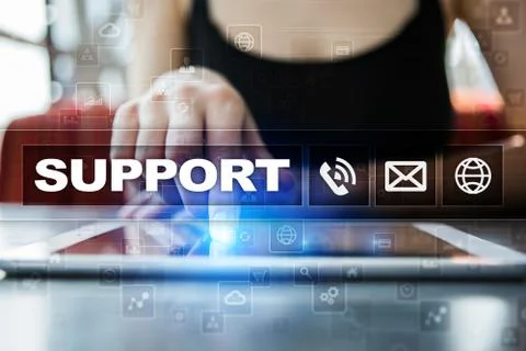 Technical support. Customer help. Business and technology concept. 스톡 사진