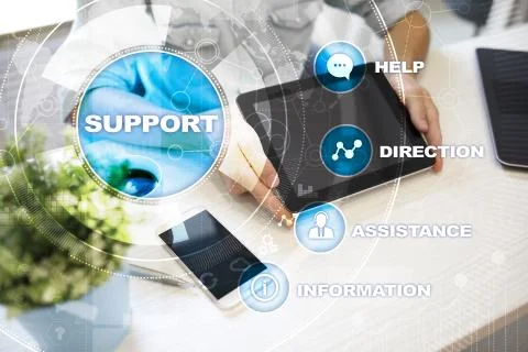 Technical support. Customer help. Business and technology concept. 스톡 사진