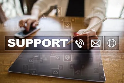 Technical support. Customer help. Business and technology concept. 스톡 사진