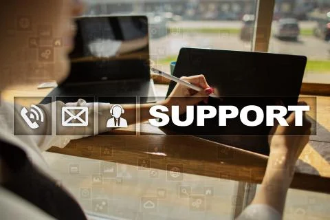 Technical support. Customer help. Business and technology concept. 스톡 사진