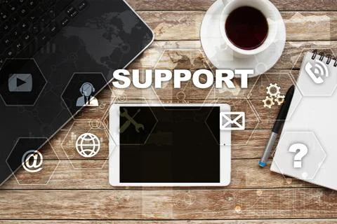 Technical support. Customer help. Business and technology concept. 스톡 사진