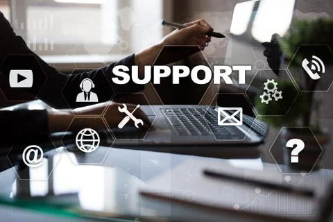 Technical support. Customer help. Business and technology concept. Stock Photos